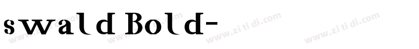 swald Bold字体转换